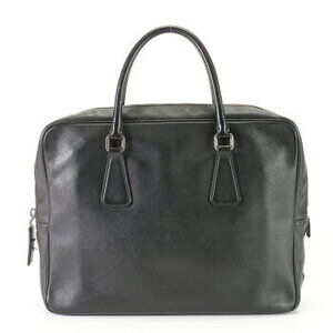 Prada Saffiano leather business bag briefcase tote black